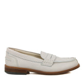 Moccasins for kids | calfskin leather | white