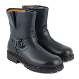 Stivaletto biker in pelle