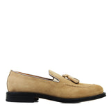 Mocassino  in suede con nappine