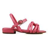 Sandal in pink nappa leather